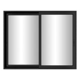 KaMic Vista-Slide 120" x 96" 2-Panel Aluminum Multi-Slide Sliding Doors in Black Model #: SD2P2TBK12096-BSO