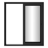 KaMic Vista-Slide 72" x 80" 2-Panel Aluminum Multi-Slide Sliding Doors in Black Model #: SD2P2TBK7280-BSO