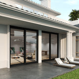 KaMic Vista-Slide 72" x 80" 2-Panel Aluminum Multi-Slide Sliding Doors in Black Model #: SD2P2TBK7280-BSO