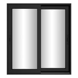 KaMic Vista-Slide 72" x 80" 2-Panel Aluminum Multi-Slide Sliding Doors in Black Model #: SD2P2TBK7280-BSO