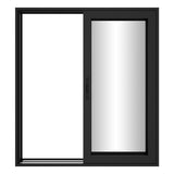 KaMic Vista-Slide 72" x 80" 2-Panel Aluminum Multi-Slide Sliding Doors in Black Model #: SD2P2TBK7280-BSO