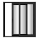 KaMic Vista-Slide 72" x 80" 2-Panel Aluminum Multi-Slide Sliding Doors in Black Model #: SD2P2TBK7280-BSO