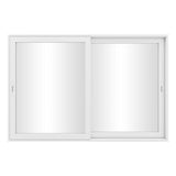 KaMic Vista-Slide 120" x 80" 2-Panel Aluminum Multi-Slide Sliding Doors in White Model #: SD2P2TWH12080-BSO