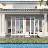 KaMic Vista-Slide 120" x 96" 2-Panel Aluminum Multi-Slide Sliding Doors in White Model #: SD2P2TWH12096-BSO