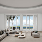 KaMic Vista-Slide 120" x 96" 2-Panel Aluminum Multi-Slide Sliding Doors in White Model #: SD2P2TWH12096-BSO