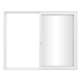 KaMic Vista-Slide 120" x 96" 2-Panel Aluminum Multi-Slide Sliding Doors in White Model #: SD2P2TWH12096-BSO