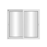 KaMic 72" x 80" 2 Panels Aluminum Sliding Doors in White Model #: SD2P2TWH7280-BSO