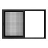 KaMic Vista-Slide 120" x 80" 2-Panel Aluminum Multi-Slide Sliding Doors in Black (w/ Screen) Model #: SD2P3TBK12080-BSO-SW