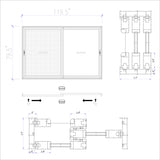 KaMic Vista-Slide 120" x 80" 2-Panel Aluminum Multi-Slide Sliding Doors in Black (w/ Screen) Model #: SD2P3TBK12080-BSO-SW