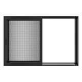 KaMic Vista-Slide 120" x 80" 2-Panel Aluminum Multi-Slide Sliding Doors in Black (w/ Screen) Model #: SD2P3TBK12080-BSO-SW