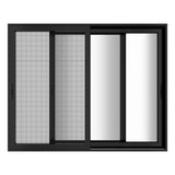 KaMic Vista-Slide 120" x 96" 2-Panel Aluminum Multi-Slide Sliding Doors in Black (w/ Screen) Model #: SD2P3TBK12096-BSO-SW