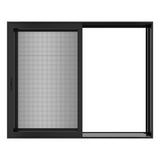 KaMic Vista-Slide 120" x 96" 2-Panel Aluminum Multi-Slide Sliding Doors in Black (w/ Screen) Model #: SD2P3TBK12096-BSO-SW