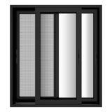 KaMic Vista-Slide 72" x 80" 2-Panel Aluminum Multi-Slide Sliding Doors in Black (w/ Screen) Model #: SD2P3TBK7280-BSO-SW