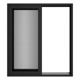 KaMic Vista-Slide 72" x 80" 2-Panel Aluminum Multi-Slide Sliding Doors in Black (w/ Screen) Model #: SD2P3TBK7280-BSO-SW