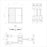 KaMic Vista-Slide 72" x 80" 2-Panel Aluminum Multi-Slide Sliding Doors in Black (w/ Screen) Model #: SD2P3TBK7280-BSO-SW