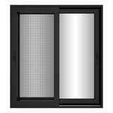 KaMic Vista-Slide 72" x 80" 2-Panel Aluminum Multi-Slide Sliding Doors in Black (w/ Screen) Model #: SD2P3TBK7280-BSO-SW