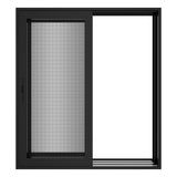KaMic Vista-Slide 72" x 80" 2-Panel Aluminum Multi-Slide Sliding Doors in Black (w/ Screen) Model #: SD2P3TBK7280-BSO-SW