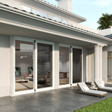 KaMic Vista-Slide 120" x 96" 2-Panel Aluminum Multi-Slide Sliding Doors in White (w/ Screen) Model #: SD2P3TWH12096-BSO-SW