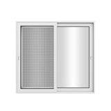 KaMic 72" x 80" 2 Panels Aluminum Sliding Doors in White Model #: SD2P3TWH7280-BSO-SW