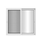 KaMic 72" x 80" 2 Panels Aluminum Sliding Doors in White Model #: SD2P3TWH7280-BSO-SW