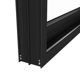 KaMic Vista-Slide 120" x 80" 3-Panel Aluminum Multi-Slide Sliding Doors in Black Model #: SD3P3TBK12080-BSO