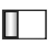 KaMic Vista-Slide 120" x 80" 3-Panel Aluminum Multi-Slide Sliding Doors in Black Model #: SD3P3TBK12080-BSO