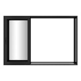 KaMic Vista-Slide 120" x 80" 3-Panel Aluminum Multi-Slide Sliding Doors in Black Model #: SD3P3TBK12080-BSO