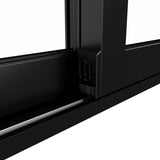 KaMic Vista-Slide 120" x 96" 3-Panel Aluminum Multi-Slide Sliding Doors in Black Model #: SD3P3TBK12096-BSO