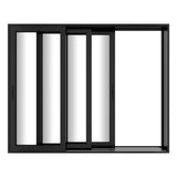 KaMic Vista-Slide 120" x 96" 3-Panel Aluminum Multi-Slide Sliding Doors in Black Model #: SD3P3TBK12096-BSO