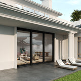 KaMic Vista-Slide 120" x 96" 3-Panel Aluminum Multi-Slide Sliding Doors in Black Model #: SD3P3TBK12096-BSO