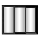 KaMic Vista-Slide 120" x 96" 3-Panel Aluminum Multi-Slide Sliding Doors in Black Model #: SD3P3TBK12096-BSO