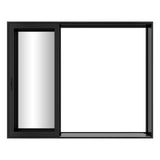 KaMic Vista-Slide 120" x 96" 3-Panel Aluminum Multi-Slide Sliding Doors in Black Model #: SD3P3TBK12096-BSO