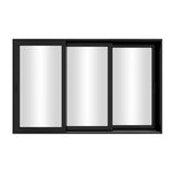 KaMic 92" x 96" 3 Panels Aluminum Sliding Doors in Black Model #: SD3P3TBK9296-BSO