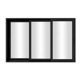 KaMic 92" x 96" 3 Panels Aluminum Sliding Doors in Black Model #: SD3P3TBK9296-BSO
