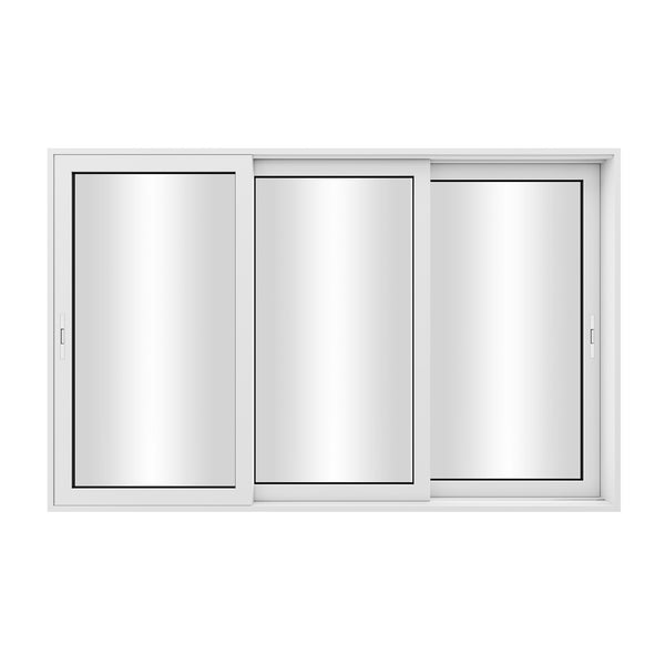 KaMic 120" x 80" 3 Panels Aluminum Sliding Doors in White Model #: SD3P3TWH12080-BSO
