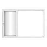 KaMic Vista-Slide 120" x 80" 3-Panel Aluminum Multi-Slide Sliding Doors in White Model #: SD3P3TWH12080-BSO