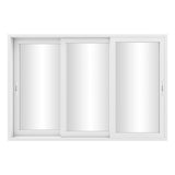 KaMic Vista-Slide 120" x 80" 3-Panel Aluminum Multi-Slide Sliding Doors in White Model #: SD3P3TWH12080-BSO