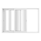 KaMic Vista-Slide 120" x 80" 3-Panel Aluminum Multi-Slide Sliding Doors in White Model #: SD3P3TWH12080-BSO
