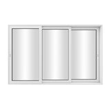 KaMic 120" x 96" 3 Panels Aluminum Sliding Doors in White Model #: SD3P3TWH12096-BSO