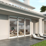 KaMic Vista-Slide 120" x 96" 3-Panel Aluminum Multi-Slide Sliding Doors in White Model #: SD3P3TWH12096-BSO