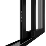 KaMic 120" x 80" 4 Panels Aluminum Sliding Doors in Black Model #: SD4P2TBK12080-DO