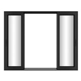 KaMic Vista-Slide 120" x 96" 4-Panel Aluminum Multi-Slide Sliding Doors in Black Model #: SD4P2TBK12096-DO