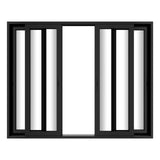 KaMic Vista-Slide 120" x 96" 4-Panel Aluminum Multi-Slide Sliding Doors in Black Model #: SD4P2TBK12096-DO