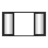 KaMic Vista-Slide 144" x 80" 4-Panel Aluminum Multi-Slide Sliding Doors in Black Model #: SD4P2TBK14480-DO