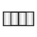 KaMic 144" x 80" 4 Panels Aluminum Sliding Doors in Black Model #: SD4P2TBK14480-DO
