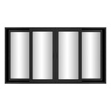 KaMic Vista-Slide 144" x 80" 4-Panel Aluminum Multi-Slide Sliding Doors in Black Model #: SD4P2TBK14480-DO