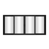 KaMic 144" x 96" 4 Panels Aluminum Sliding Doors in Black Model #: SD4P2TBK14496-DO