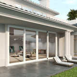 KaMic Vista-Slide 120" x 80" 4-Panel Aluminum Multi-Slide Sliding Doors in White Model #: SD4P2TWH12080-DO