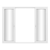 KaMic Vista-Slide 120" x 96" 4-Panel Aluminum Multi-Slide Sliding Doors in White Model #: SD4P2TWH12096-DO