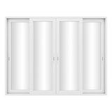 KaMic Vista-Slide 120" x 96" 4-Panel Aluminum Multi-Slide Sliding Doors in White Model #: SD4P2TWH12096-DO